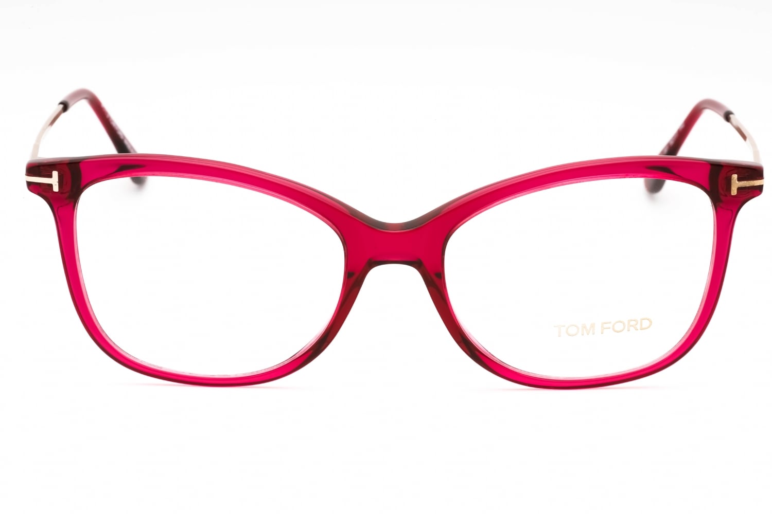 Tom Ford FT5510 - Shiny Transparent Violet Front, Shiny Rose Gold TE, Acetate, Cat Eye frame