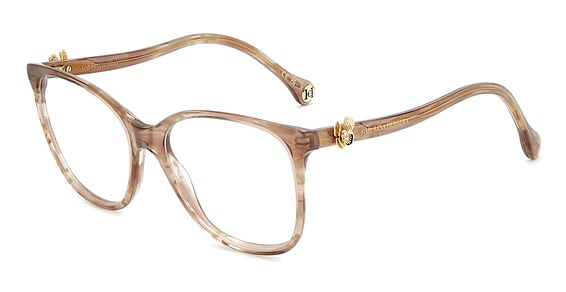 Carolina Herrera HER 0396 - Pink Horn, Acetate, Rectangle frame