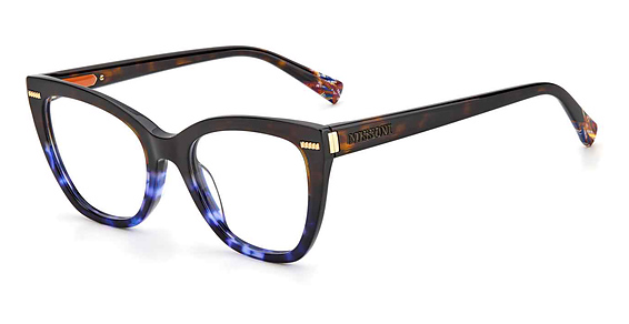 Missoni MIS 0072 - Havana Shaded Blue, Acetate, Rectangle frame