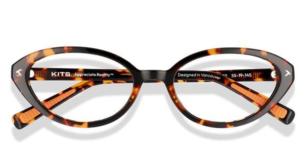 KITS Palmetto Sport - Shiny Dark Havana, Acetate, Cat Eye frame