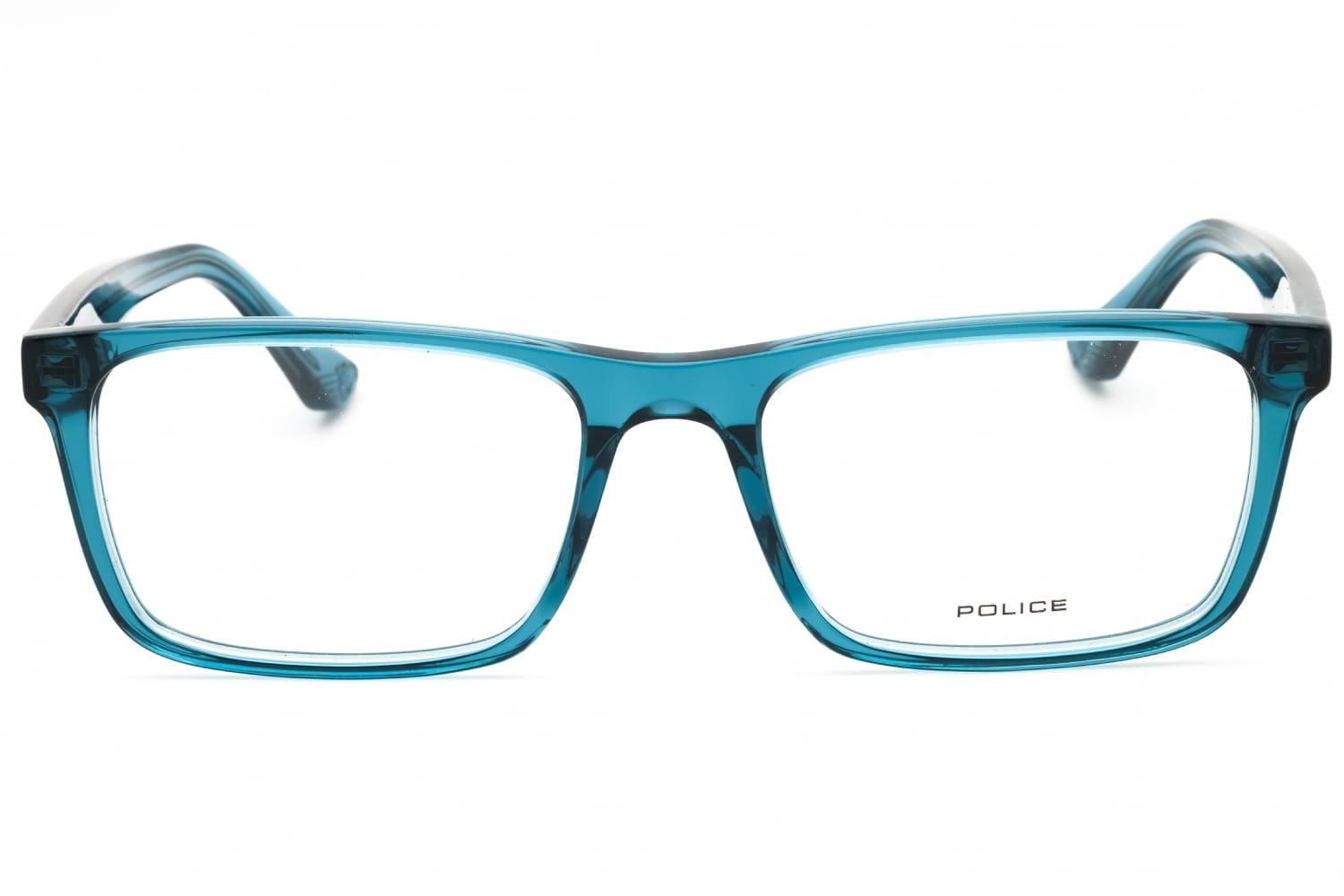 Police VPLN16M - Shiny Transparent Blue, Acetate, Rectangle frame