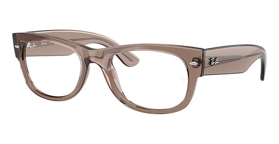 Ray-Ban RX0832V MEGA WAYFARER II - Transparent Taupe Beige, Acetate, Oval frame