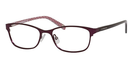 Liz Claiborne L 425 - Plum, Stainless Steel, Rectangle frame