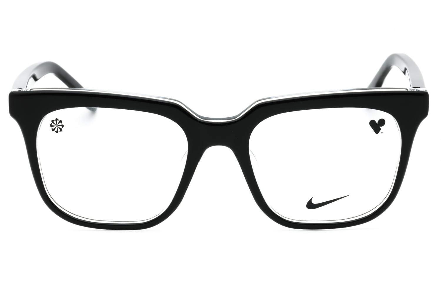 Nike NIKE 7167LB - Black/crystal Clear, Acetate, Rectangle frame