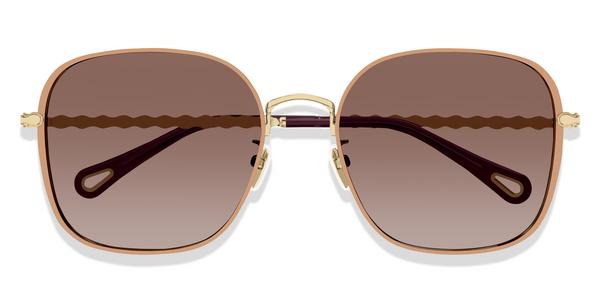 Chloe CH0255SK - Gold, Metal, Rectangle frame
