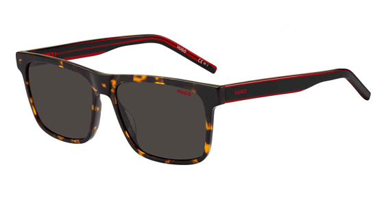 HUGO HG 1242/S - O63ir Havan Red, Plastic, Rectangle frame