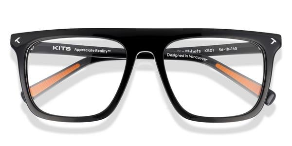 KITS Big Ebbets Sport - Black, Acetate, Flat-Top frame