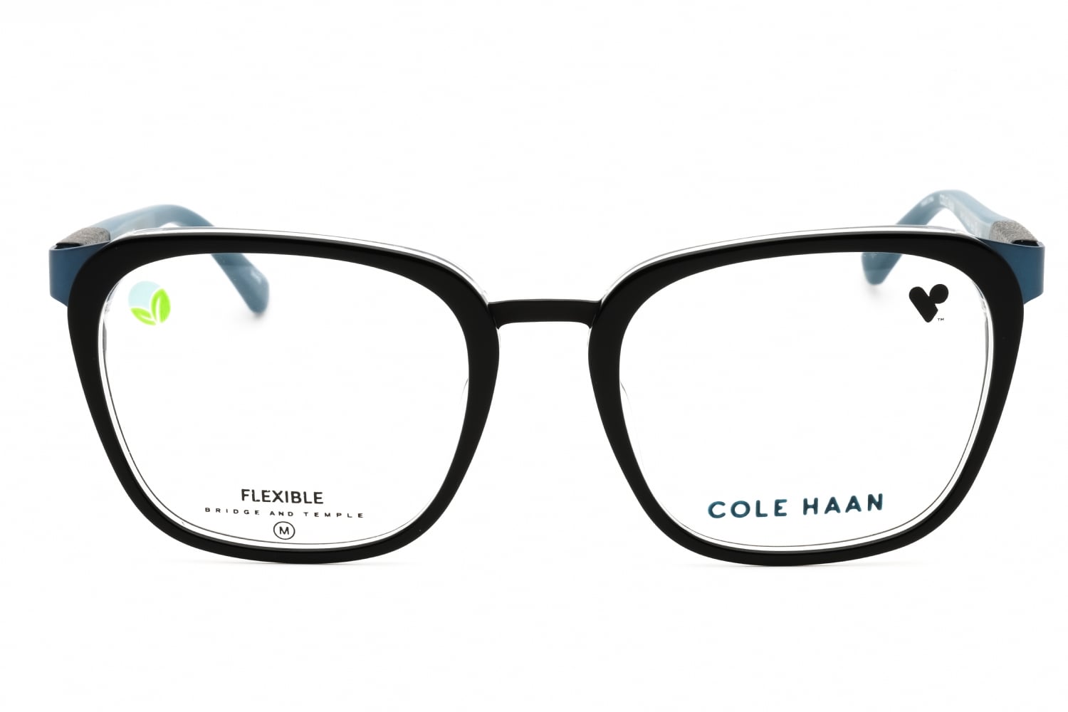 Cole Haan CH4523 - Black, Metal, Rectangle frame