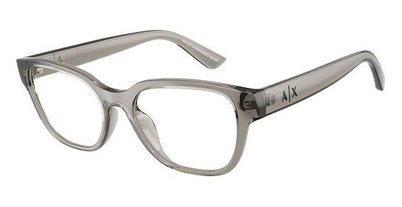 Armani Exchange AX3134U - Shiny Transparent Grey, Acetate, Oval frame