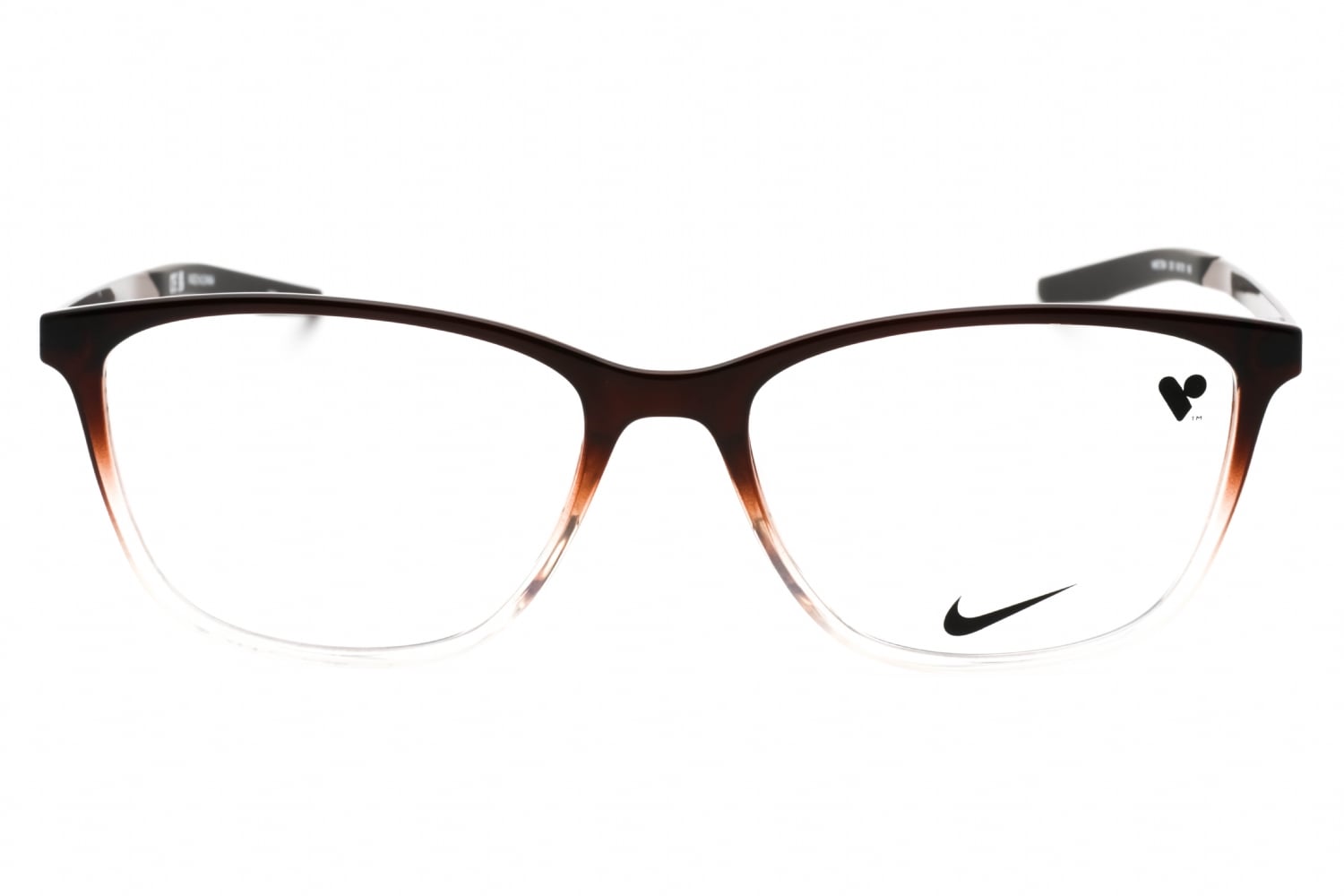 Nike NIKE 7284 - Brown Basalt/clear Fade, Acetate, Rectangle frame