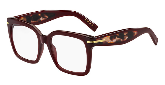 Hugo Boss Boss 1733 - Burgundy, Acetate, Rectangle frame