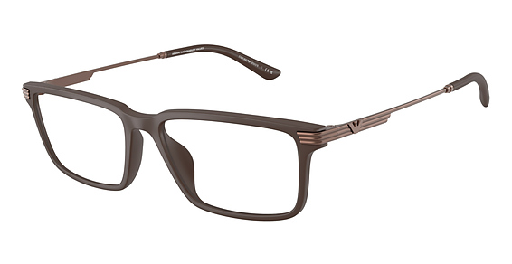 Emporio Armani EA3268U - Matte Brown, Acetate, Rectangle frame