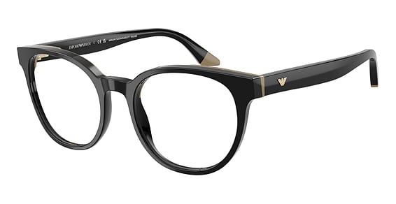 Emporio Armani EA3274 - Shiny Black, Plastic, Round frame