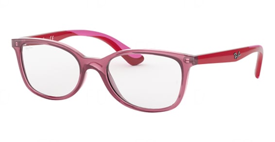 Ray-Ban RY1586 - Transparent RED, Acetate, Oval frame