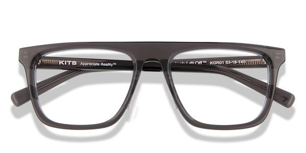 KITS Hemlock Lift-off™ - Grey, Acetate, Flat-Top frame