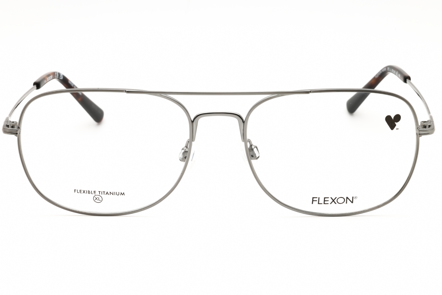 Flexon FLEXON H6066 - Gunmetal, Metal, Oval frame