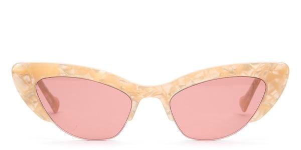 KITS Amrita Sun - White Marble, Mixed Materials, Cat Eye frame