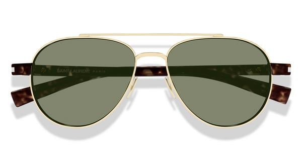 Saint Laurent SL 843 - Gold, Metal, Round frame