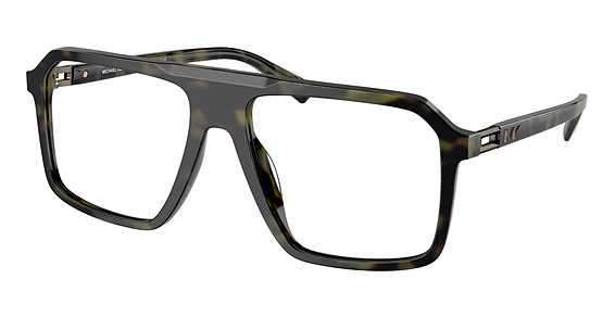 Michael Kors MK4123U MONTREUX - Olive Tortoise, Plastic, Aviator frame