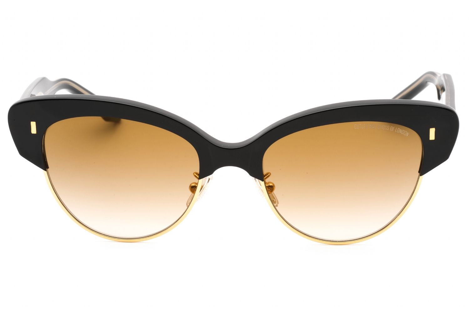 Cutler and Gross CG1351S - Black ON Crystal, Mixed Materials, Cat Eye frame