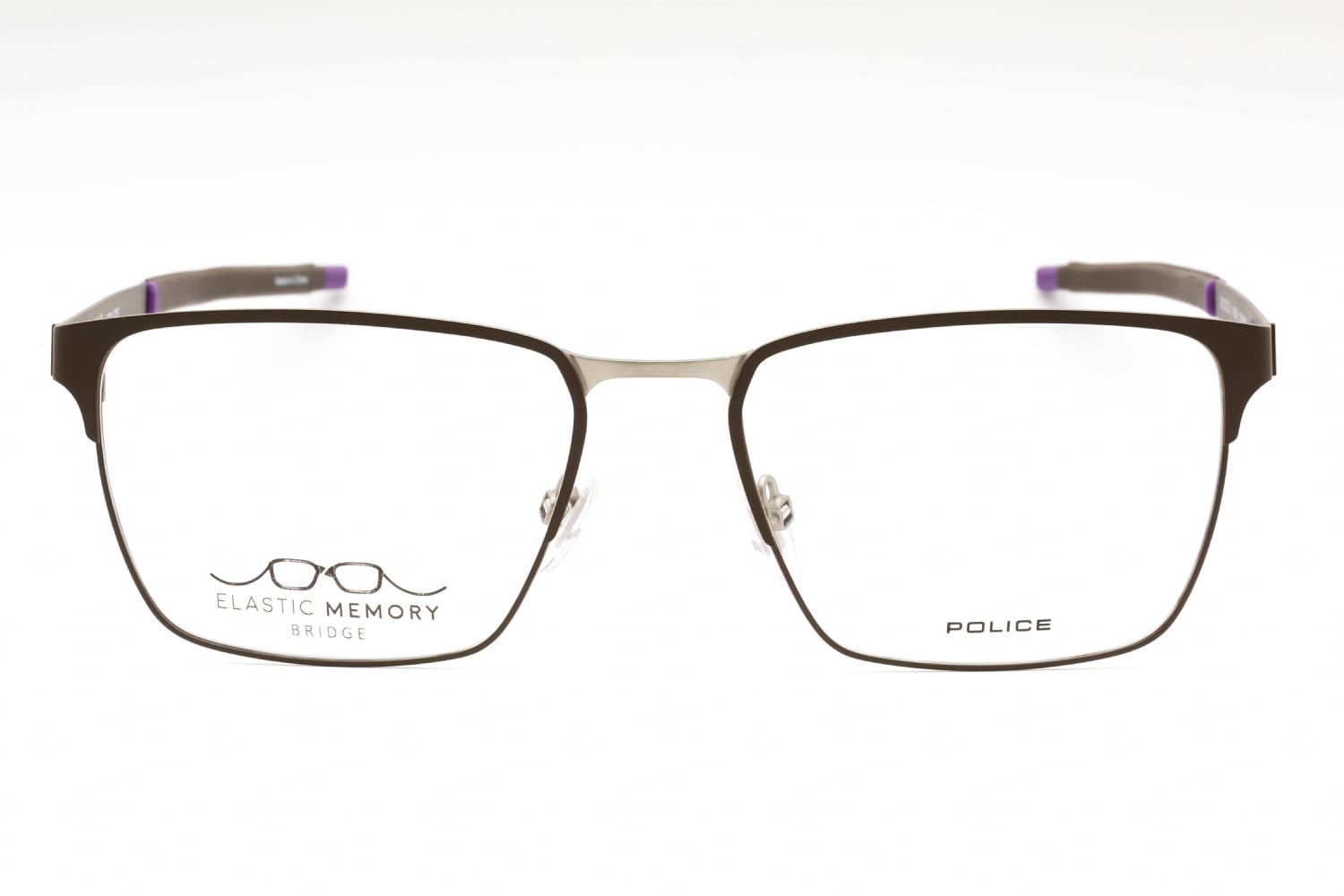Police VPLG79 - Brown Silver, Metal, Rectangle frame