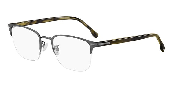 Hugo Boss Boss 1729/G - Matte Ruthenium Black, Stainless Steel, Rectangle frame
