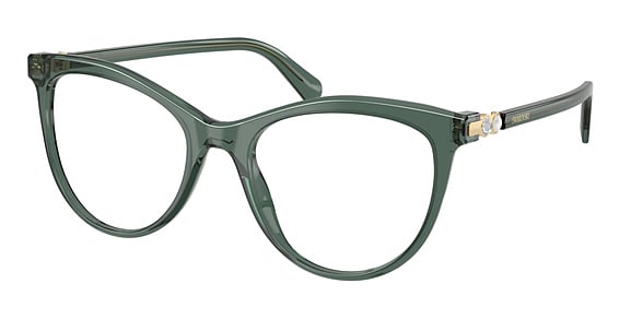 Swarovski SK2064 - Transparent Green, Plastic, Oval frame