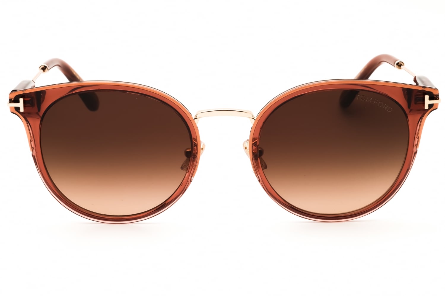 Tom Ford FT1244-K - Shiny Light Brown, Acetate, Round frame
