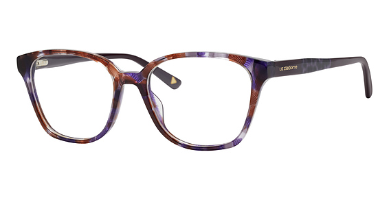 Liz Claiborne L 692 - Brown Violet Havana, Acetate, Rectangle frame