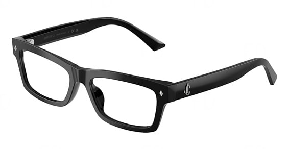 Jimmy Choo JC3057U - Black, Plastic, Rectangle frame
