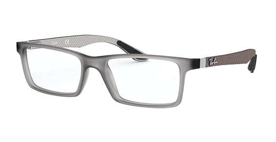 Ray-Ban RX8901 - Demi Gloss Grey, Acetate, Rectangle frame