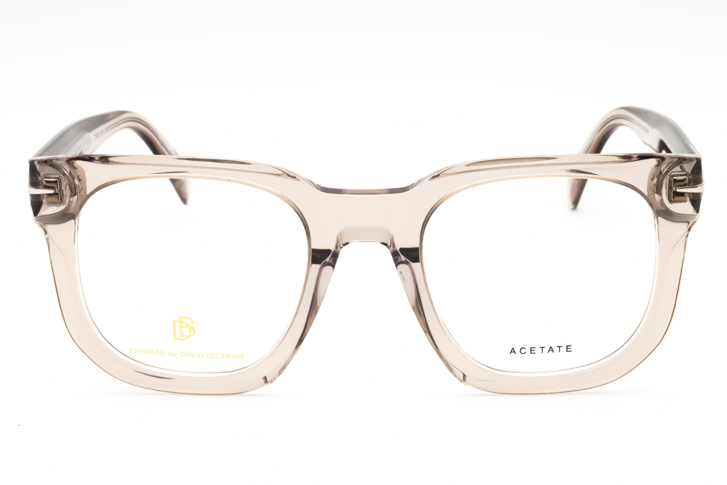 David Beckham DB 7123 - Beige Crystal, Plastic, Rectangle frame