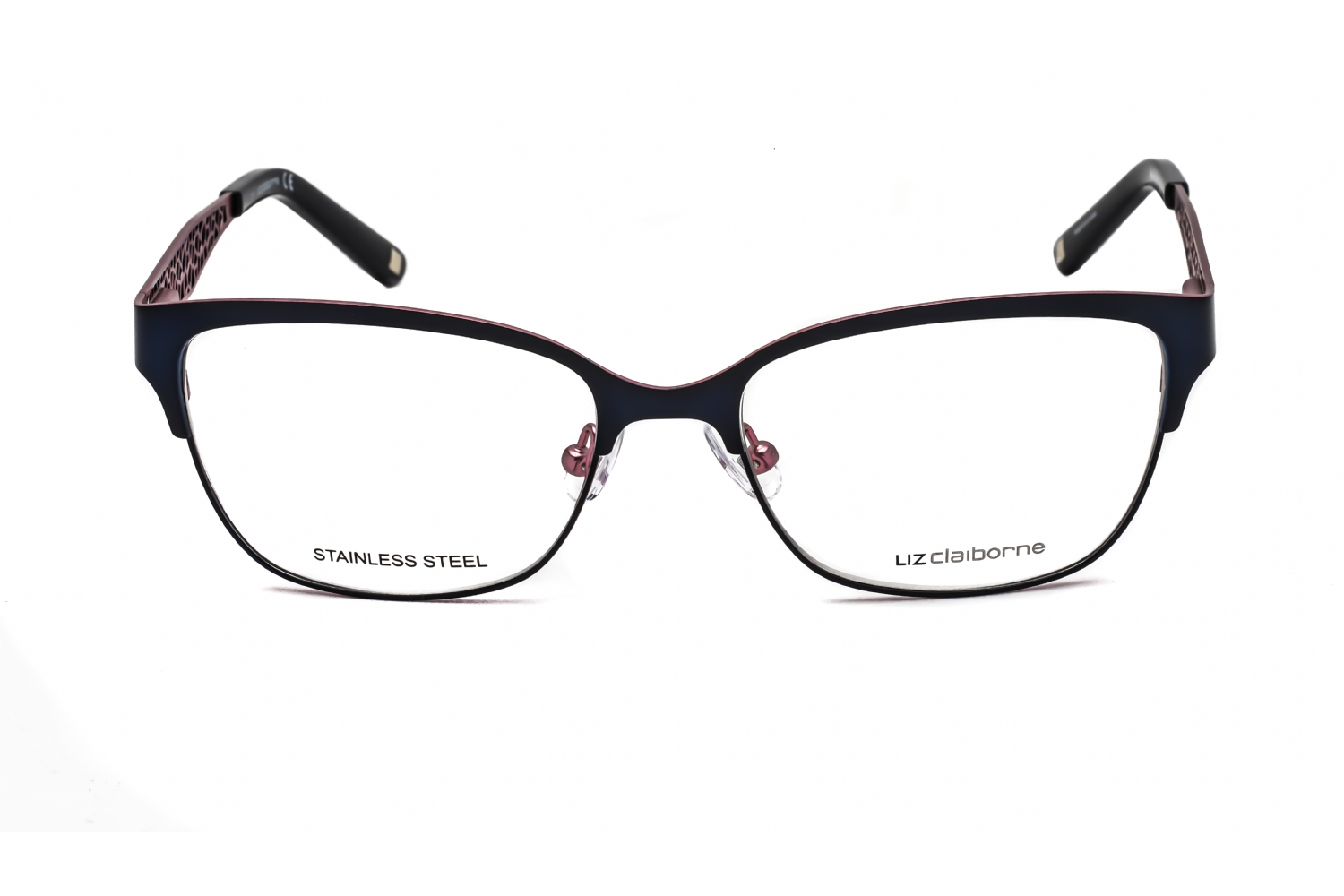 Liz Claiborne L 643 - Blue Pink, Metal, Rectangle frame