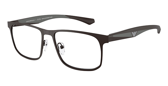 Emporio Armani EA1163 - Matte Brown, Metal, Rectangle frame
