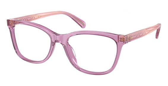 COACH HC6235U - Transparent Amethyst, Plastic, Oval frame