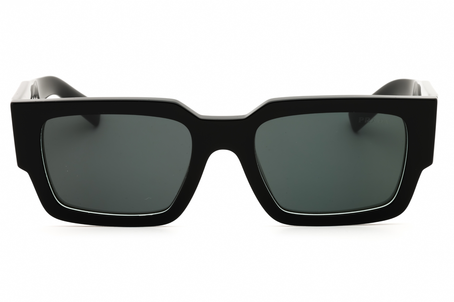 Vtg Gucci GG1583/S Black White Wrap Sunglasses Gradient Lens Oversized Designer Gucci GG1583S 001 Black Grey Rectangular Sunglasses - eye-oo.com main image 2