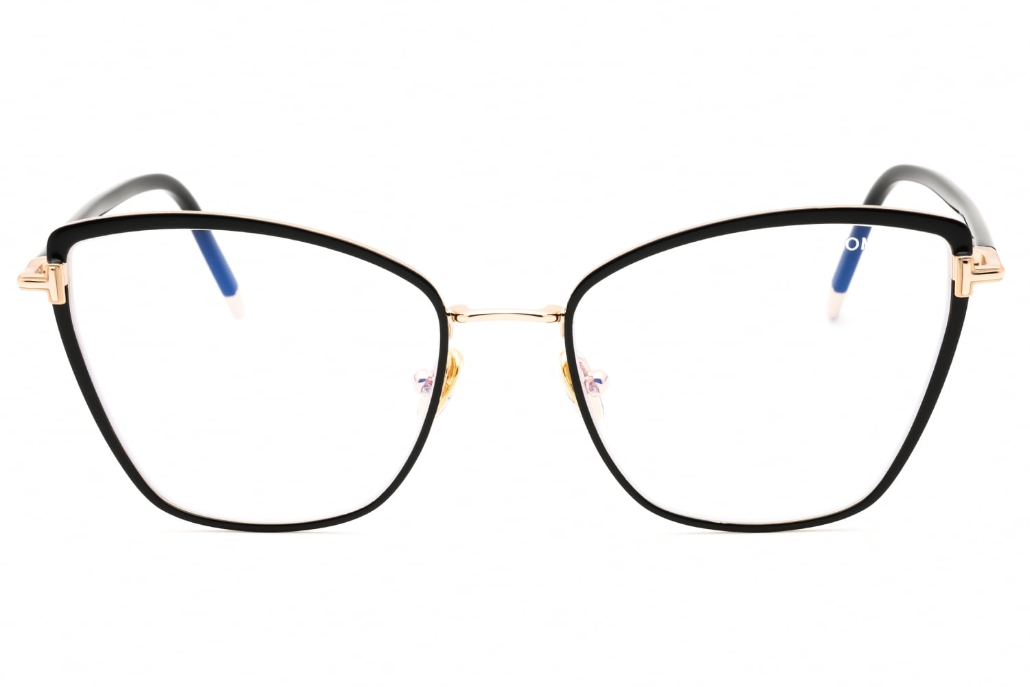 Tom Ford FT5740-B - Shiny Black/clear, Metal, Cat Eye frame