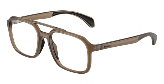 Moncler ME3002 - Matte Opal Brown, Acetate, Aviator frame