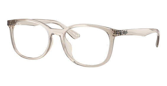 Ray-Ban RX7093D - Transparent Light Brown, Acetate, Oval frame