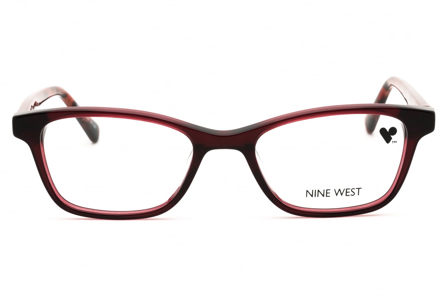 Nine West NW5199N - Crystal Burgundy, Acetate, Rectangle frame