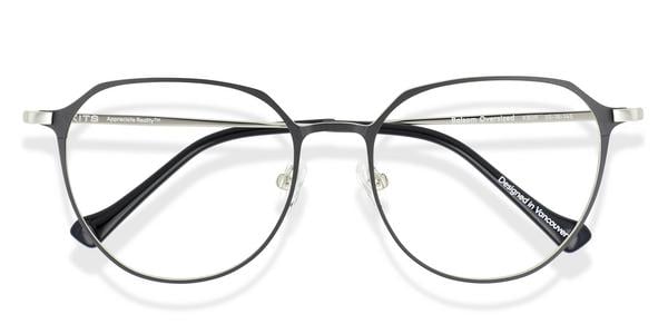 KITS Balsam Oversized - Black Silver, Metal, Round frame