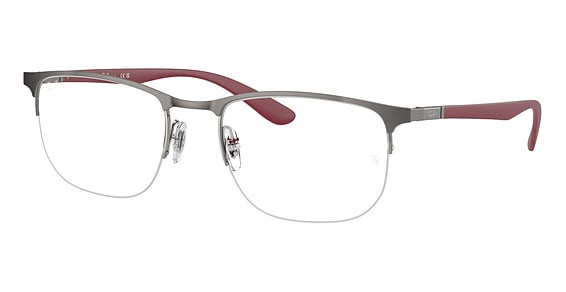 Ray-Ban RX6513 - Matte Gumetal On Gunmeta, Metal, Oval frame