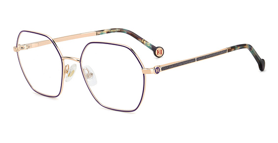Carolina Herrera HER 0286 - Viol Gold, Stainless Steel, Geometric frame