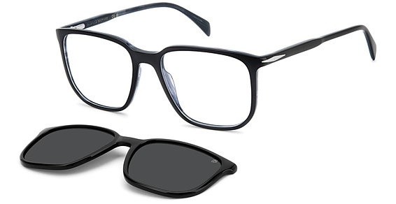 David Beckham DB 1210/C/US - 88mm9 Blk Str Bl, Acetate, Rectangle frame