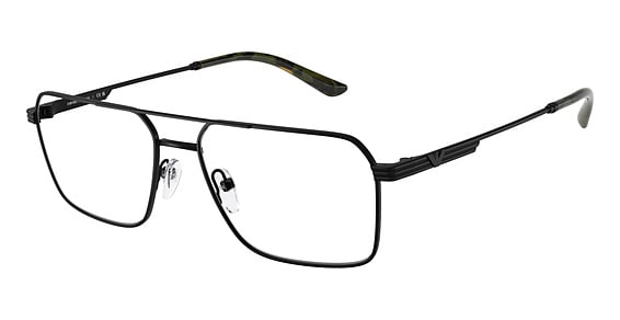 Emporio Armani EA1166 - Matte Black, Metal, Aviator frame