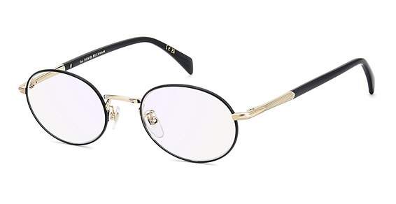 David Beckham DB 1203 - Rhl2y Gold Blck, Metal, Oval frame