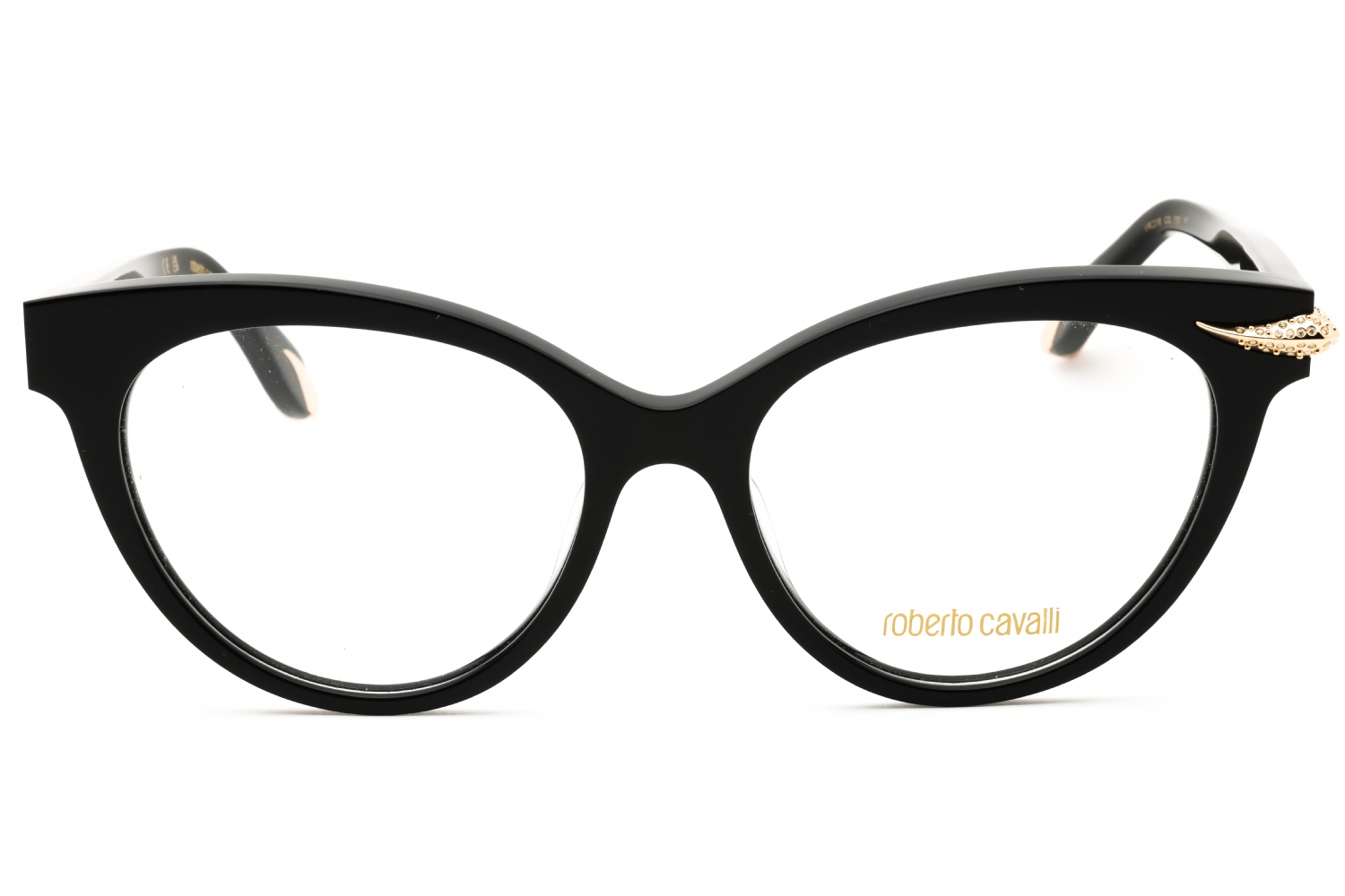 Roberto Cavalli VRC025M Eyeglasses Dark Havana Acetate Cat-Eye Opticontacts.com -- Roberto Cavalli VRC025M main image 2