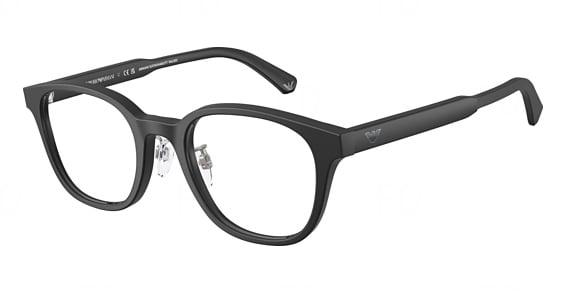 Emporio Armani EA3216D - Matte Black, Plastic, Oval frame