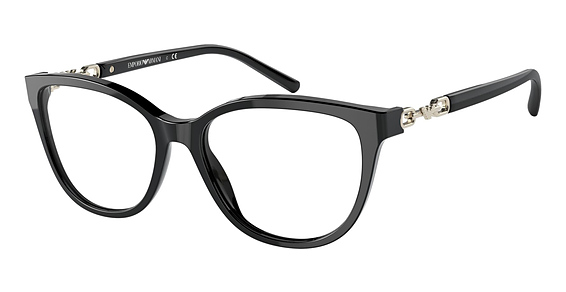 Emporio Armani EA3190 - Black, Plastic, Oval frame