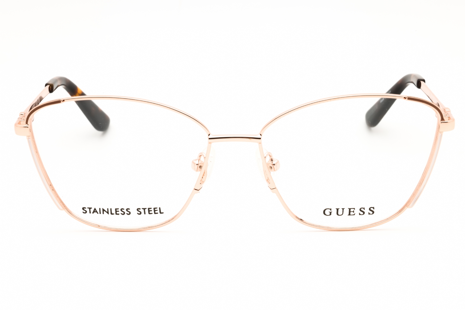 Guess GU50224 - Shiny Rose Gold, Metal, Cat Eye frame